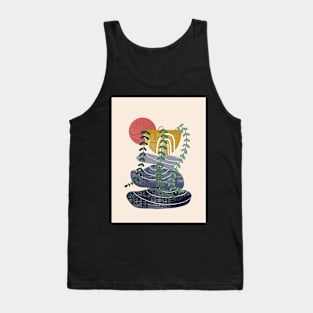 Boho Stacked Rocks Succulents Tank Top